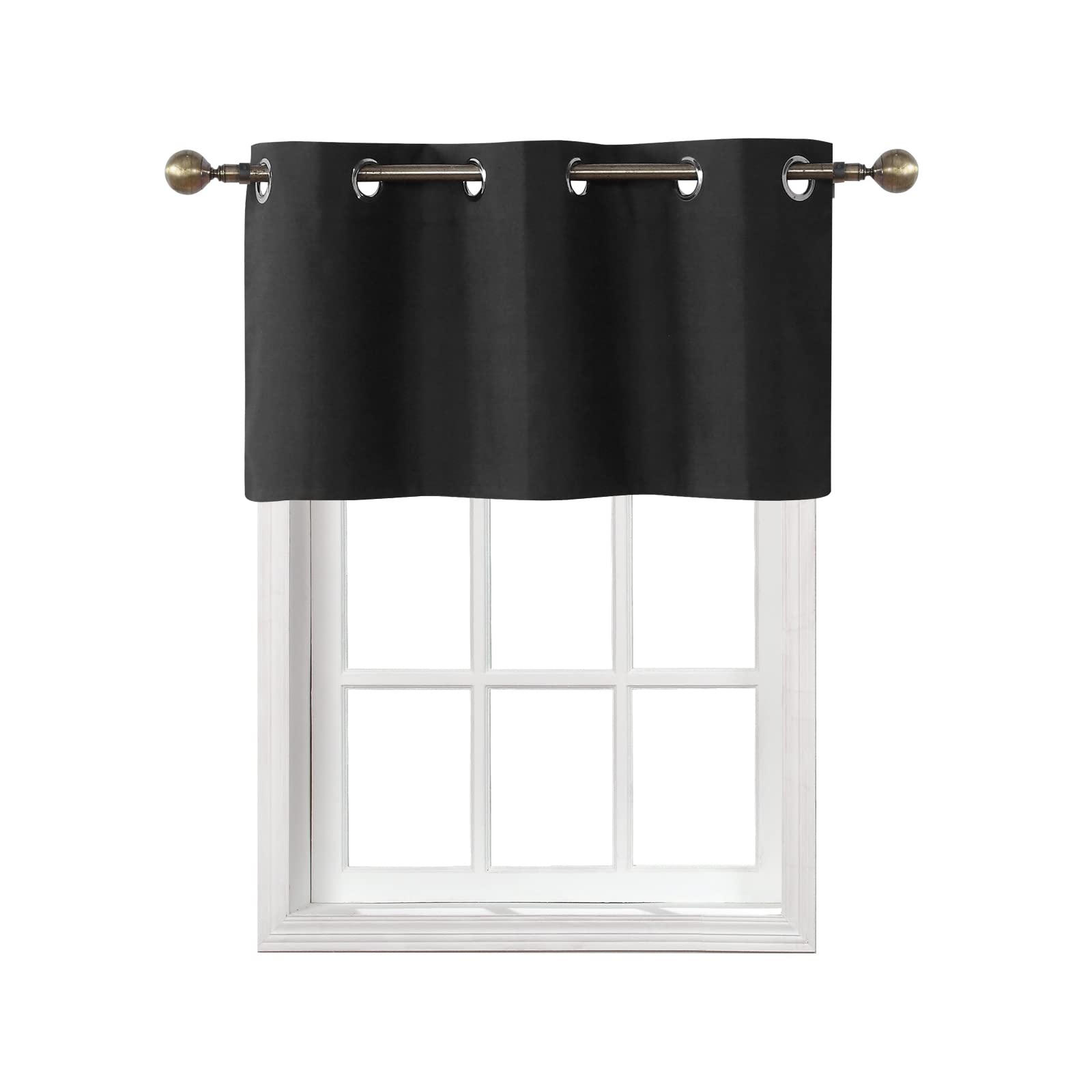 Qi10MAX9°　ARCHELON Black Out　50X Amazon.com: Home Queen Grommet Top Blackout Curtain Valance Window
